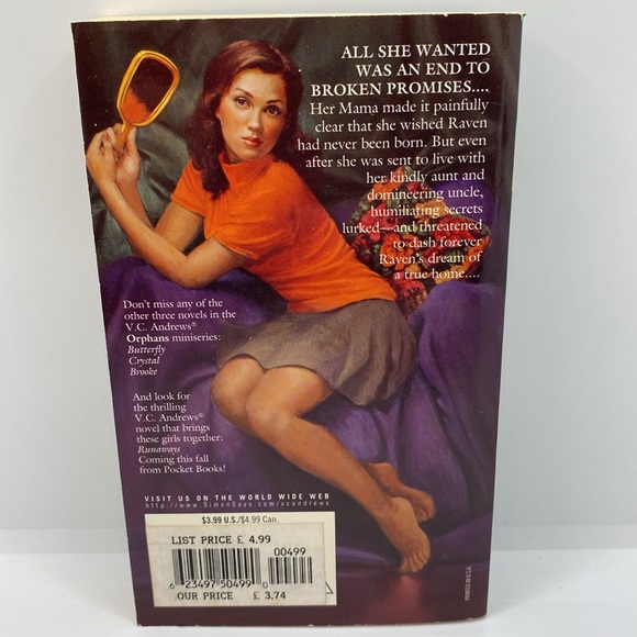 V.C. Andrews 4 Book Bundle Butterfly Crystal Brooke Raven Novels 1998 - Picture 9 of 11